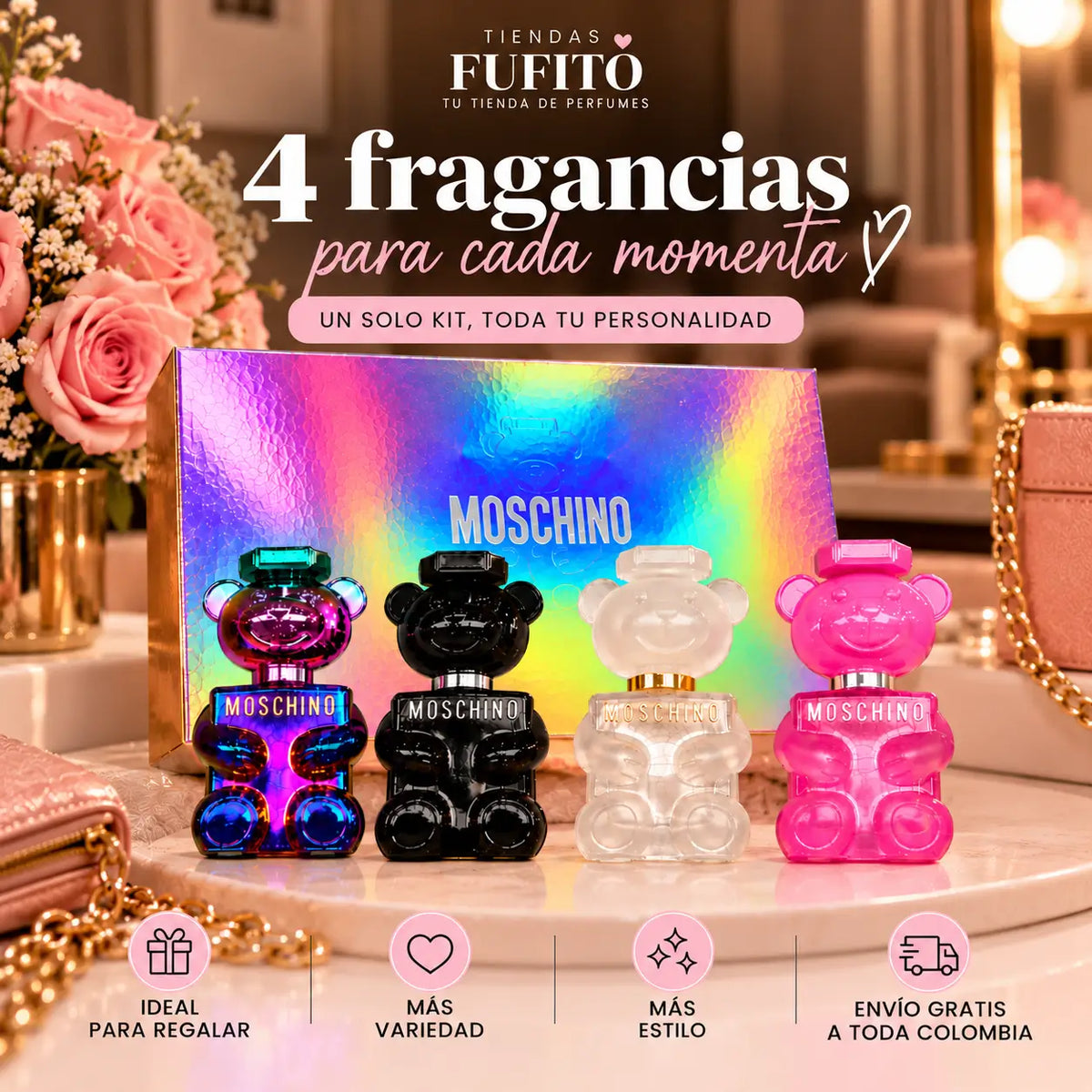 Kit 4 Moschino - Importados para cada versión de ti💕