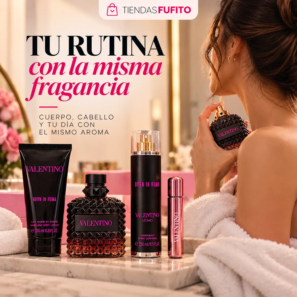 Kit Valentino 4 en 1 – 550 ml para una experiencia completa 🌸💜