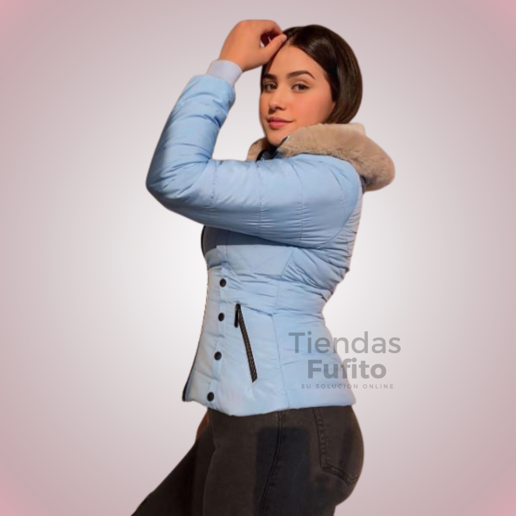 Chaqueta impermeable, forro ovejero, capota peluche removible ✨ Protección, estilo y confort