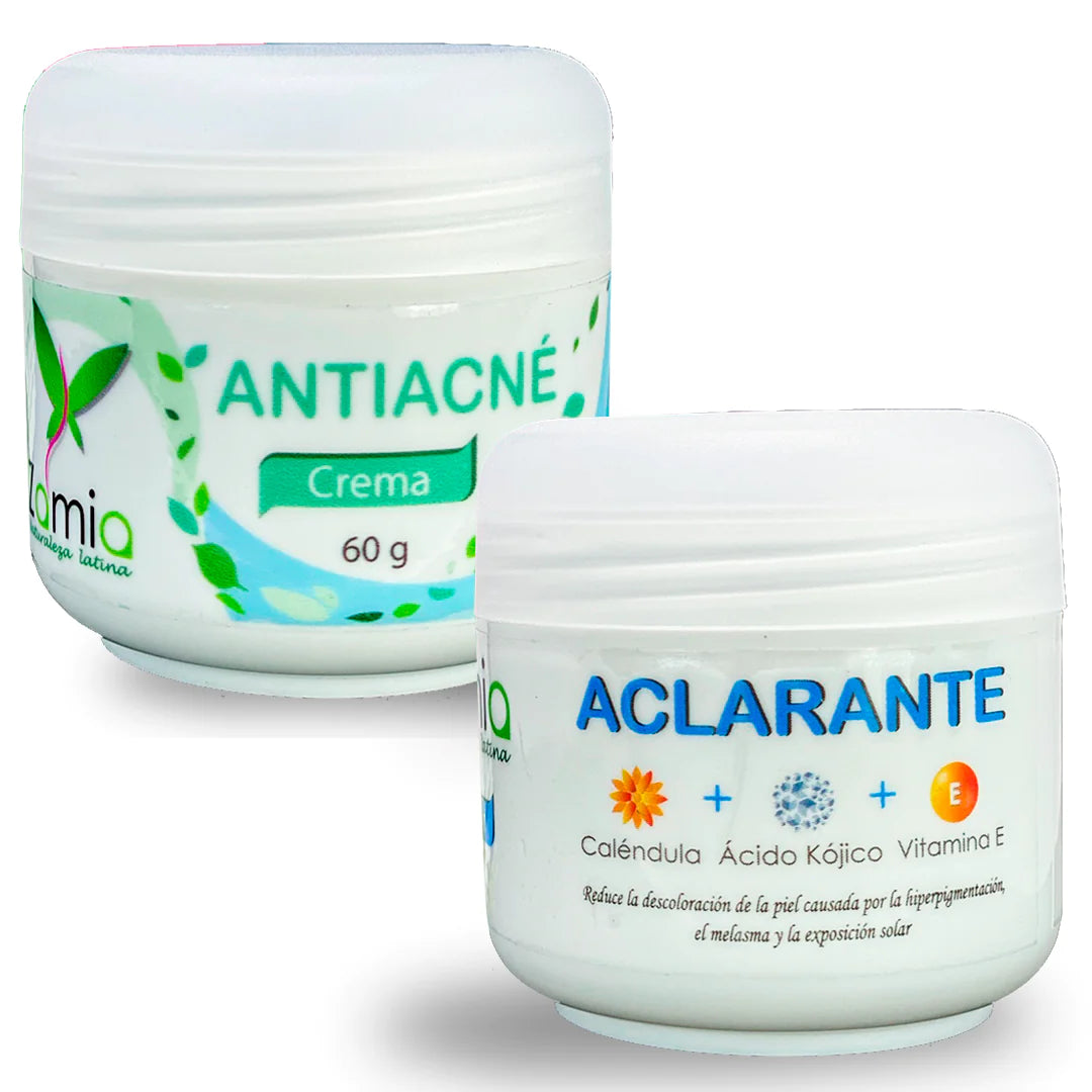 ¡PIEL SIN MANCHAS Y LIBRE DE ACNÉS! 💎 DUO aclarante y antiacne. ✨