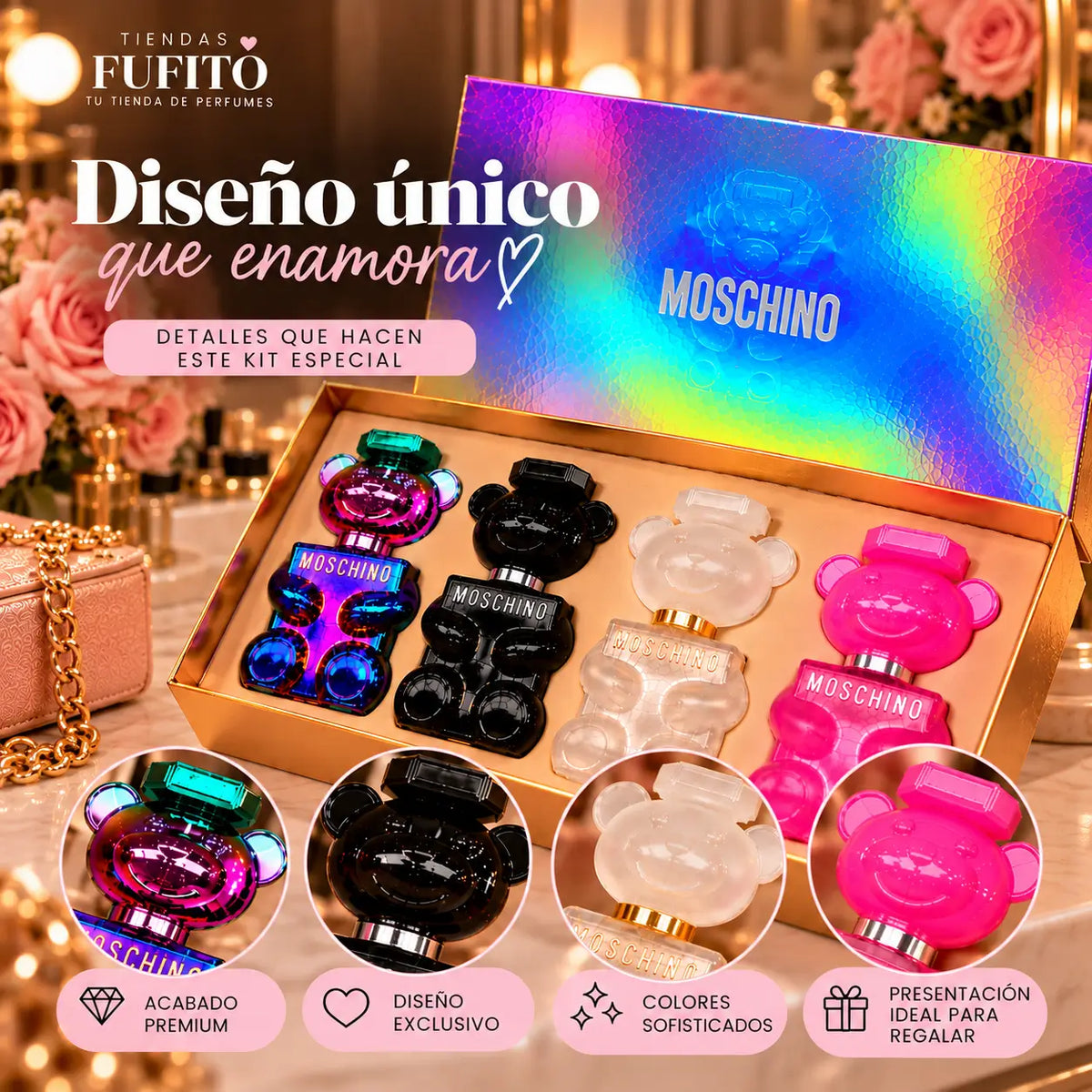 Kit 4 Moschino - Importados para cada versión de ti💕