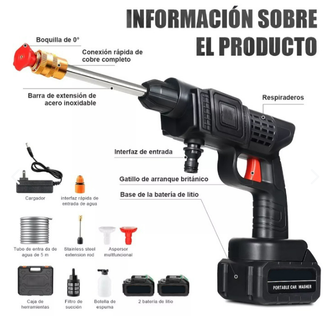 Hidrolavadora original UltraForce™ Inalambrica (pack 13 artículos)⚡Envio gratis