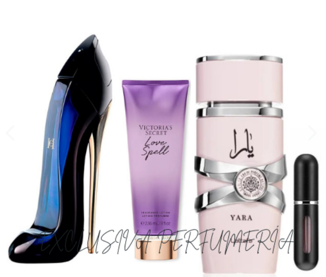 Yara+Good girl+crema v/s+perfumero