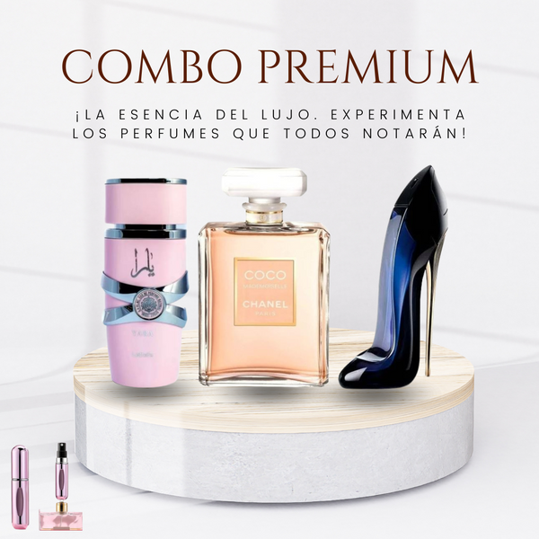 ¡Transforma Tu Estilo con 3 Perfumes Exclusivos + Mini Frasco de Bolso! ✨ Envío Gratis