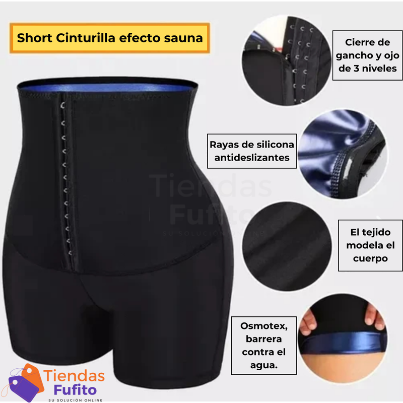 Short Cinturilla 2 en 1 Neo™ efecto sauna - moldea e reduce medidas al instante ✨