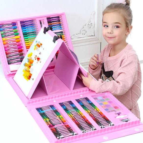 Set Kit De Arte Maleta 208 Piezas - Diversión para toda la familia