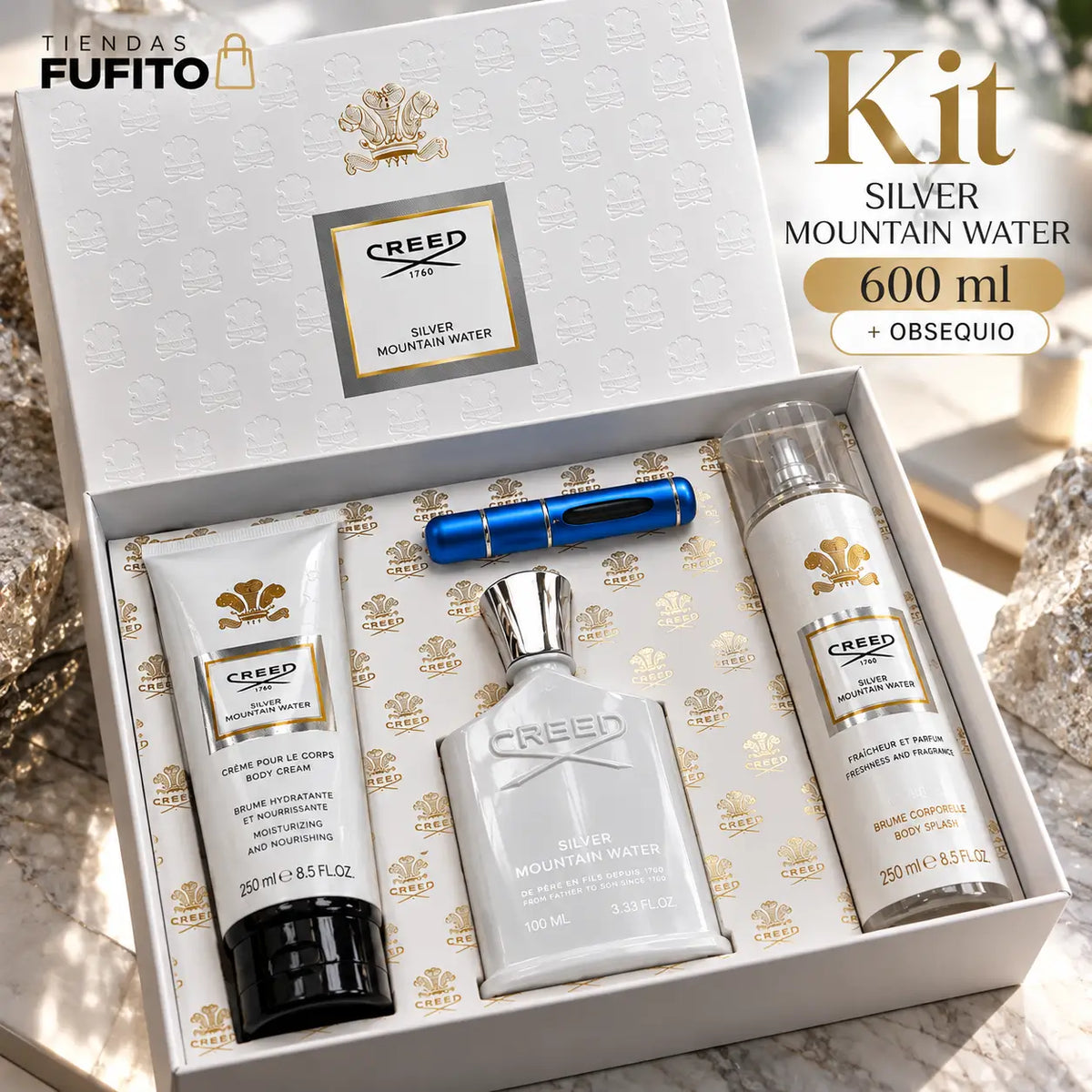 Kit Silver Premium 3 en 1 – 600 ml + obsequio 🤍