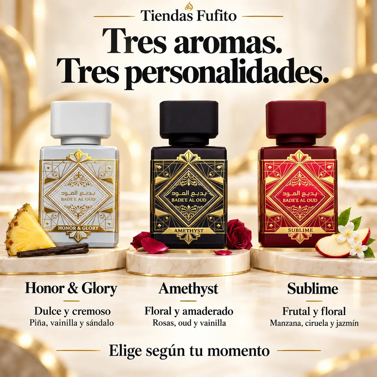 ✨ Kit 3 perfumes árabes importados - Un aroma para cada versión de ti