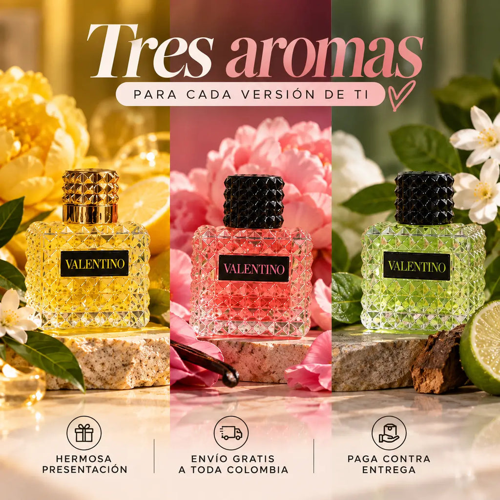 Kit Lujo Donna 3 en 1 – Tres Aromas, Tres Versiones de Ti ✨