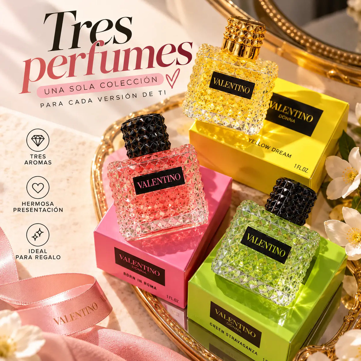 Kit Lujo Donna 3 en 1 – Tres Aromas, Tres Versiones de Ti ✨