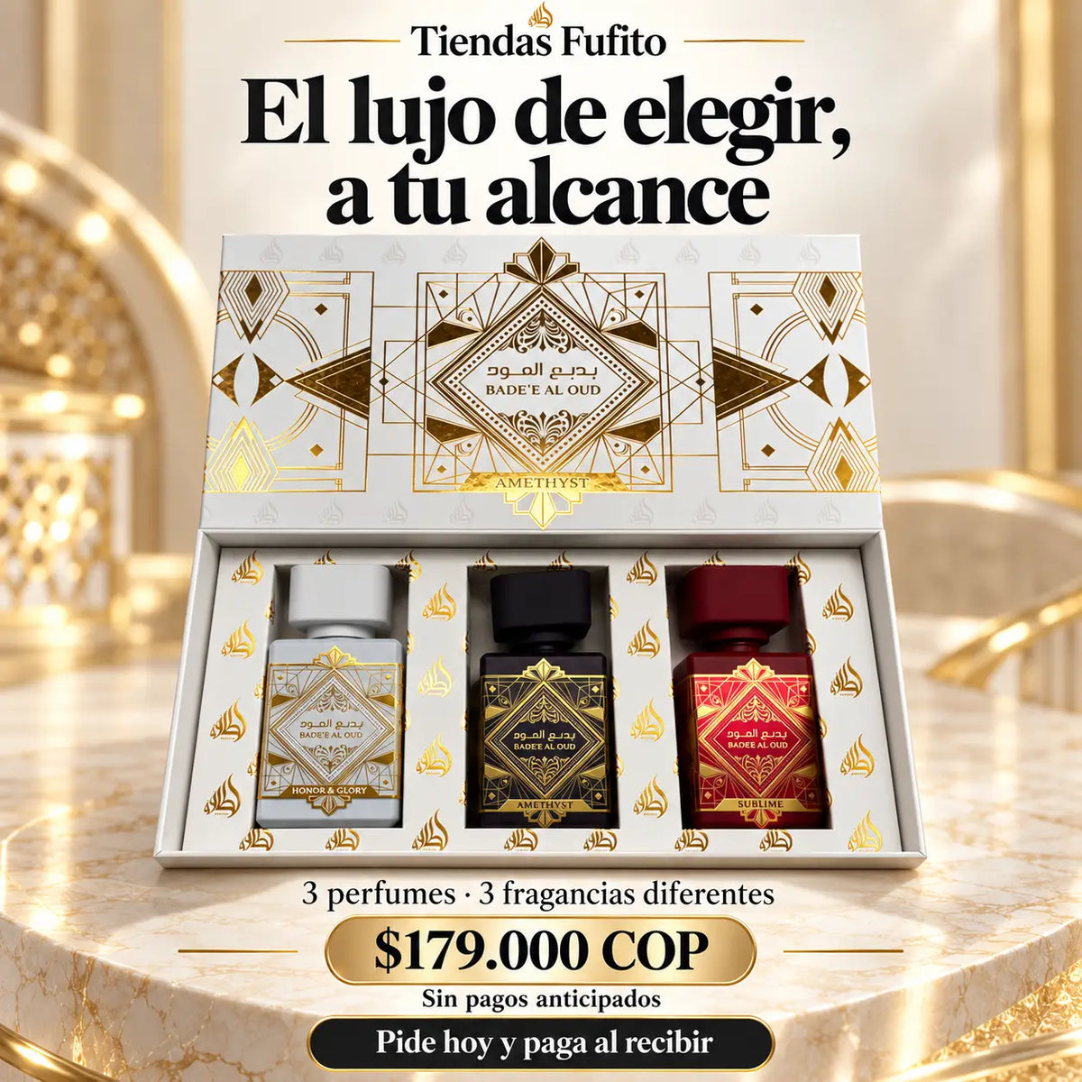 ✨ Kit 3 perfumes árabes importados - Un aroma para cada versión de ti