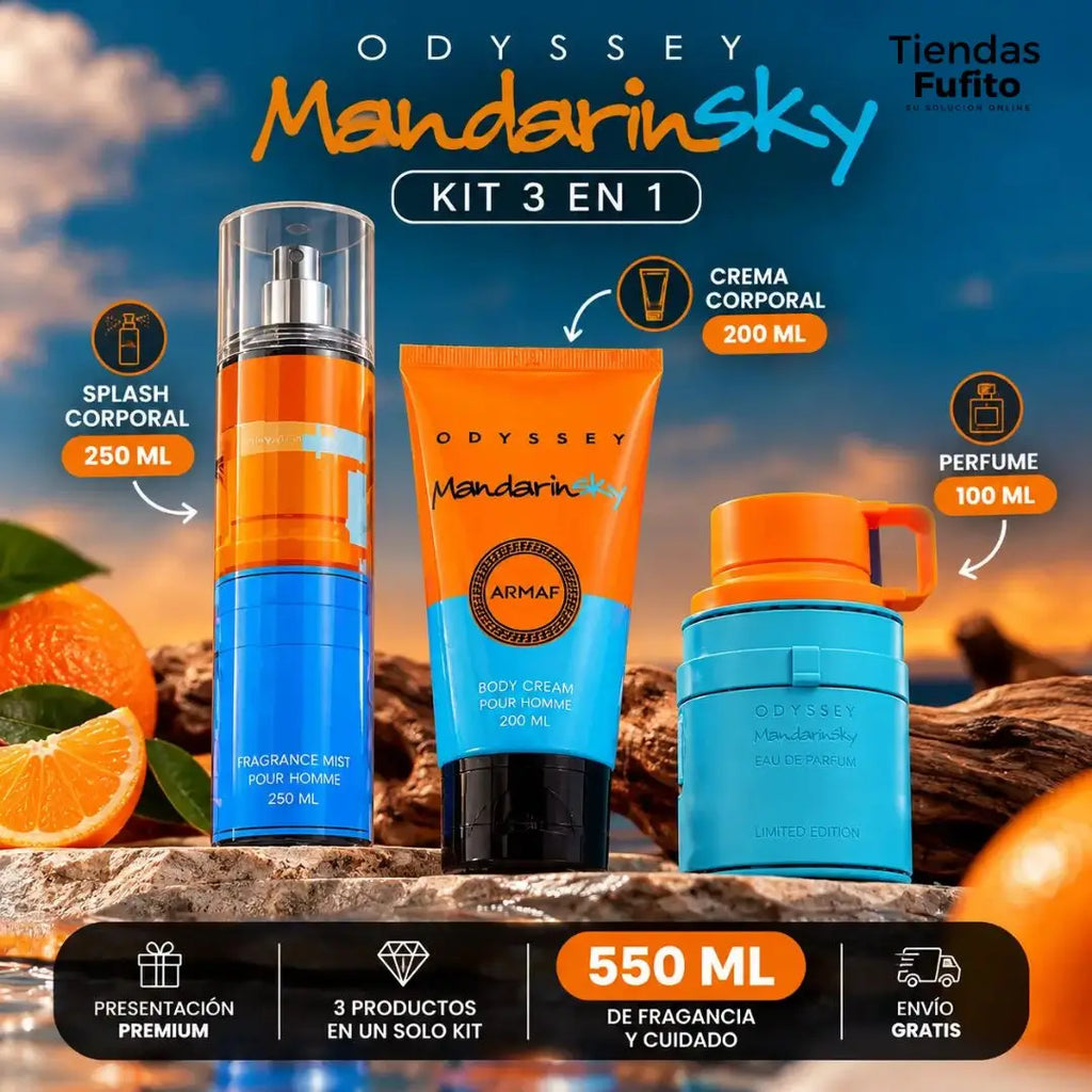 Kit Mandarin Premium 3 en 1 – 550 ml + Presentación de Lujo 🎁