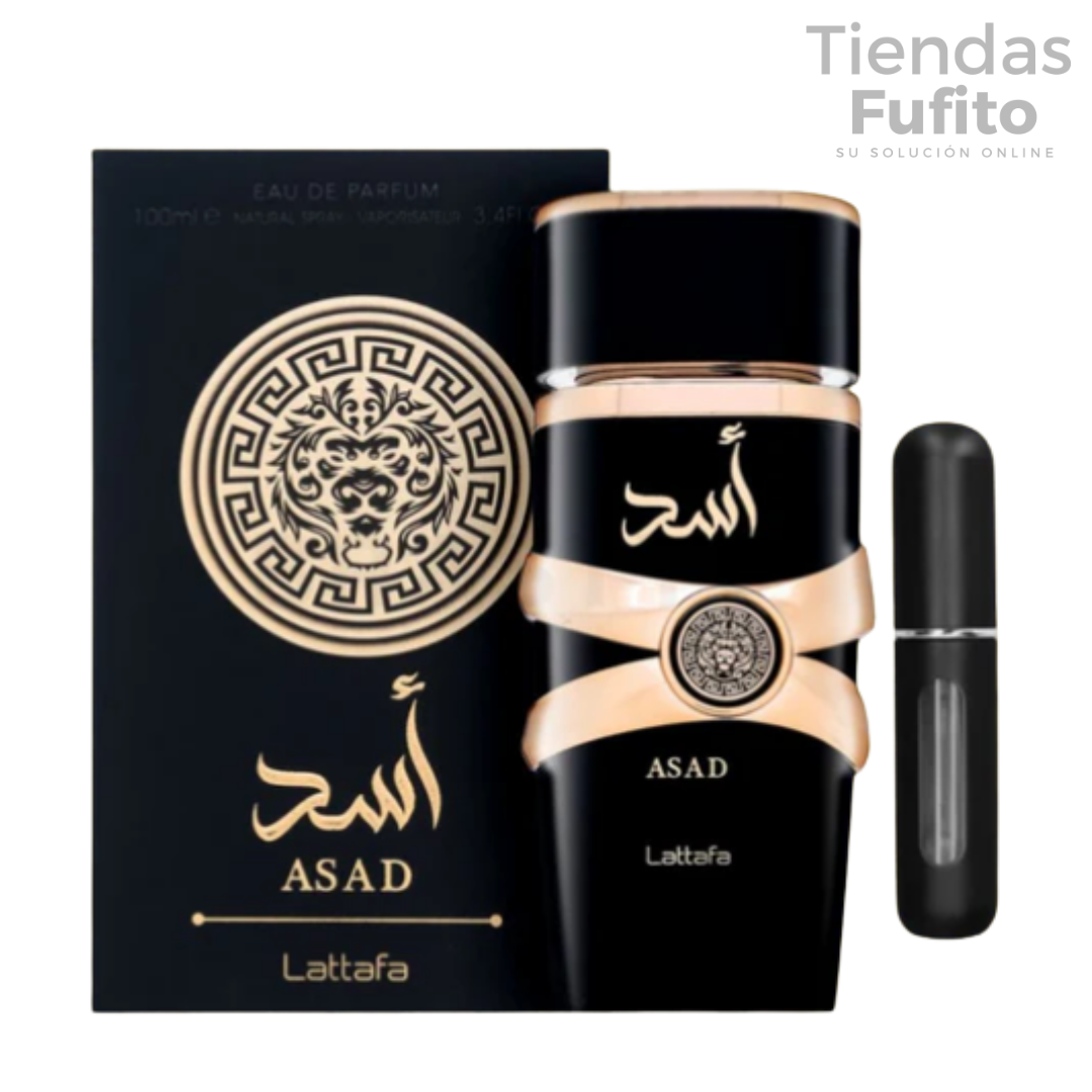 Perfume árabe Lataffa Asad Negro + regalo 🔥🌶️